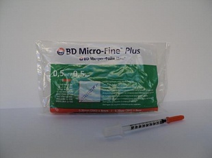 Шприц инсулиновый Micro-Fine Plus U100 30G 0,5 мл №10  
